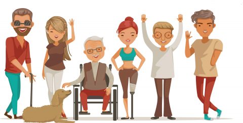 Illustration of people with disabilities
